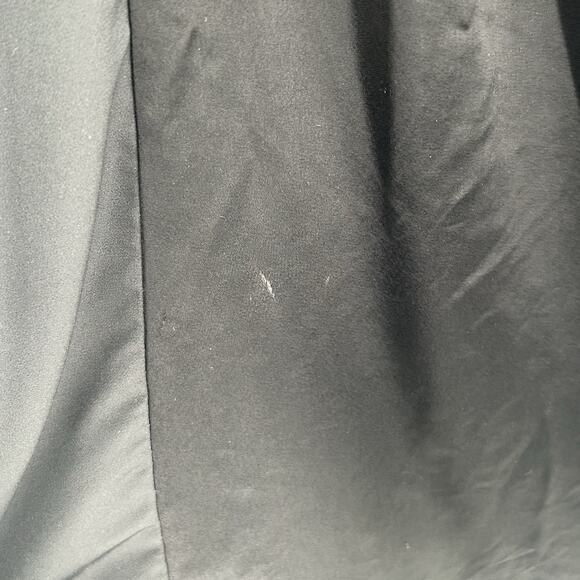 ATLEIN COLLECTIVE Black Lace Up Front Satin Midi Dress Womens XS 0 2 RTR FLAW - Picture 13 of 16